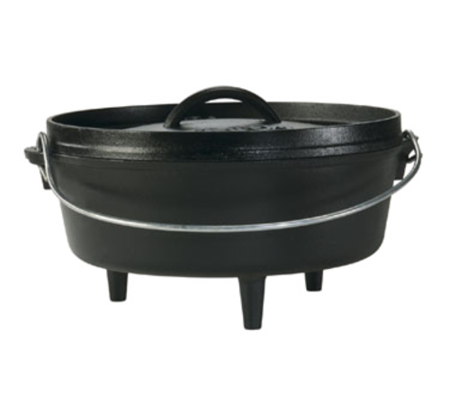 Lodge L10CO3 4 Qt. Black Cast Iron Round Camp Dutch Oven with Cover