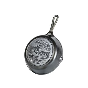 Lodge L5SKWLDK 8.7" Round Cast Iron With Single Handle Wildlife Series Skillet (3 Each per Case)