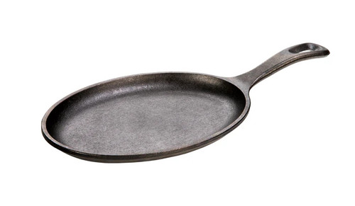 Lodge LOS3 10" W x 7.5" D Cast Iron Oval Serving Griddle (6 Each per Case)