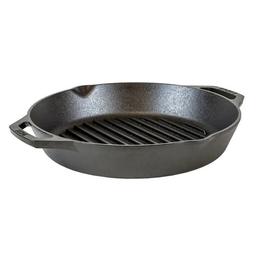 Lodge L10GPL 12" Dia. Dual Handled Cast Iron Grill Pan (3 Each per Case)