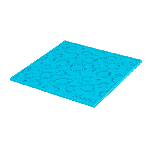Lodge AS7SKT35 7" W x 7" D Turquoise Silicone Square Trivet (12 Each per Case)