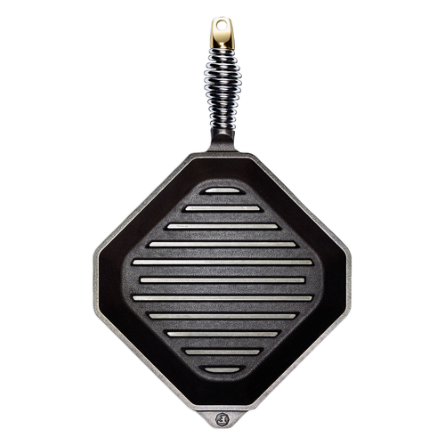 Lodge G10-10001 18.25" W x 11.75" D x 3.25" H Square Pre-Seasoned Cast Iron Finex Grillet Pan