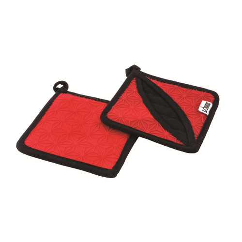 Lodge ASFPH41 5" Red Silicone Square Heat Protection Pot Holder (6 Each per Case)