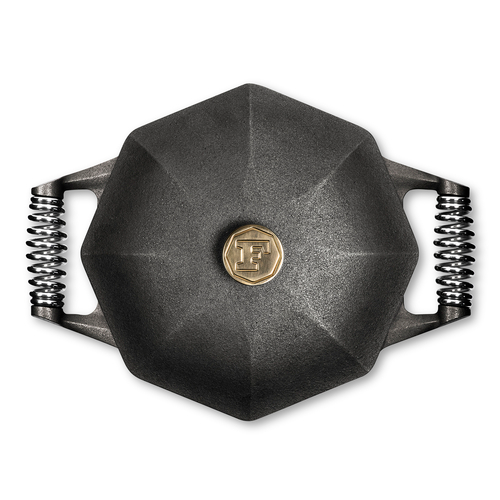 Lodge DL5-10001 5 Qt. Black Cast Iron Octagonal Finex Dutch Oven with Lid