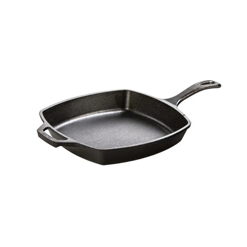 Lodge L8SQ3 10.5" Square Cast Iron With Helper Handle Skillet (3 Each per Case)
