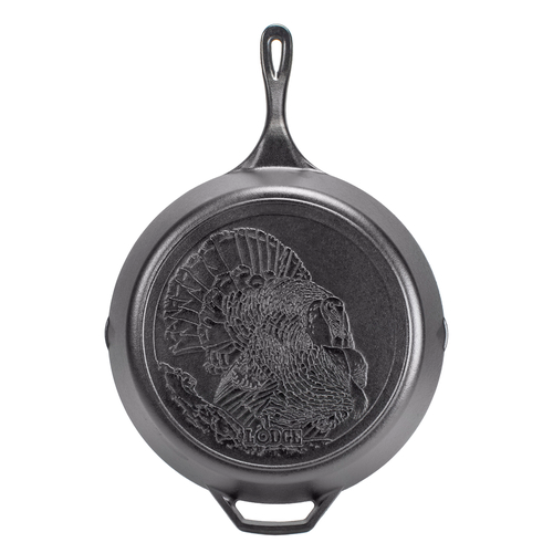 Lodge L12SKWLTKY 13.8" Round Cast Iron With Helper Handle Wildlife Series Skillet (2 Each per Case)