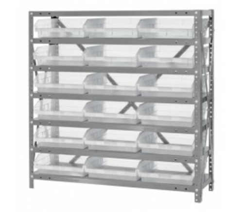 Quantum 1239-109CL 12" D x 36" L x 39" H Galvanized Steel Finish Heavy Duty Shelving Unit