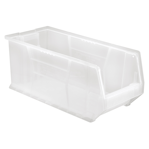 Quantum QUS953CL 23.88" W x 11" D x 10" H Clear Polypropylene Hulk 24" Container
