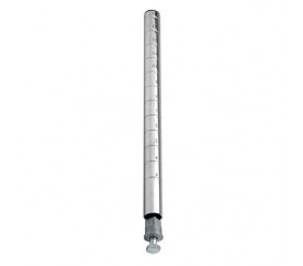 Quantum P39C 39" H Chrome Plated Finish Post with Leveling Legs