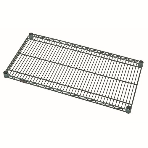 Quantum 1448P 48" W x 14" D Green Epoxy Antimicrobial Wire Shelf