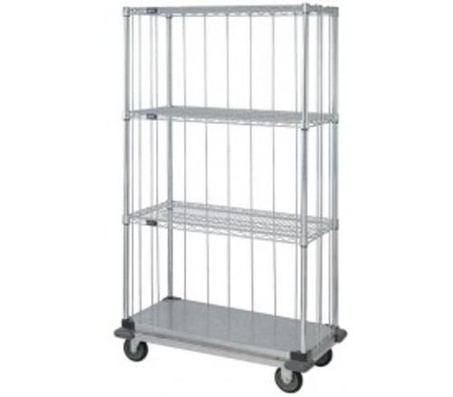 Quantum MD1860CG47RE 60" W x 18" D Chrome 4 Shelves Mobile Enclosure Cart