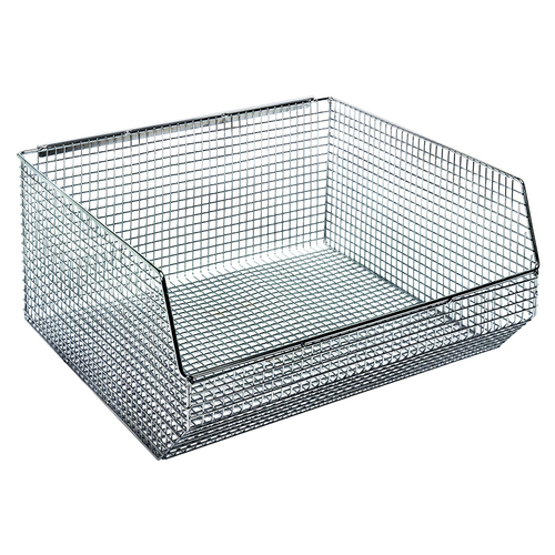 Quantum QMB550C 14.5" W x 16.25"D x 7" H Rectangular Chrome Finish Mesh Stack and Hang Bin