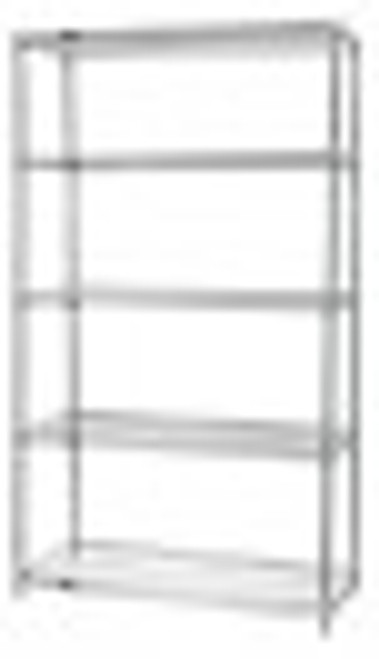 Quantum WR74-1436S-5 36" W x 14" D Stainless Steel Wire Shelving Starter Kit