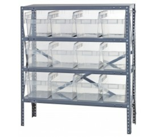 Quantum 1239-SB807CL 12" D x 36" L x 39" H Galvanized Steel Finish Heavy Duty Shelving Unit