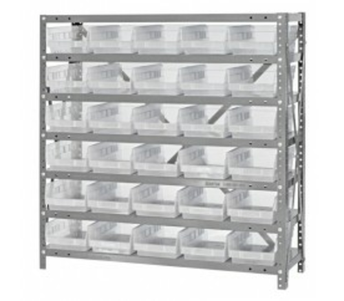 Quantum 1239-102CL 12" D x 36" L x 39" H Galvanized Steel Finish Heavy Duty Shelving Unit