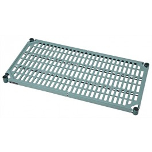 Quantum 2448WPM 48" W x 24" D Removable and Dishwasher Safe Green Epoxy Frame Polymer Shelf Mat
