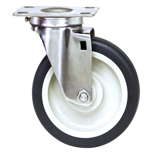 Quantum PT-PS-S 5" x 1.25" Swivel Polyurethane Stainless Steel Caster