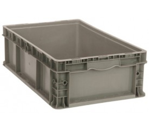 Quantum RSO2415-9 24" W x 15" D x 9.5" H Gray Polyethylene Stacker Straight Wall Container