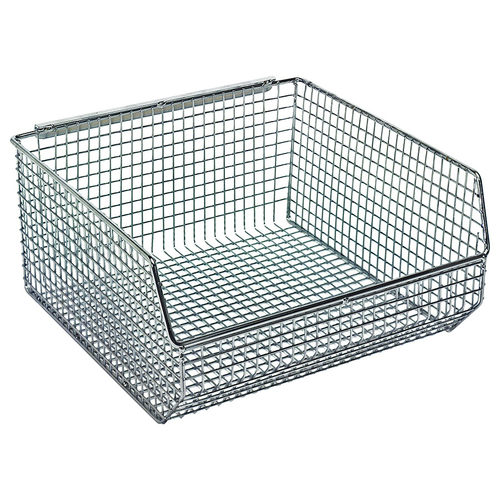 Quantum QMB535C 10.75" W x 11"D x 5" H Rectangular Chrome Finish Mesh Stack and Hang Bin