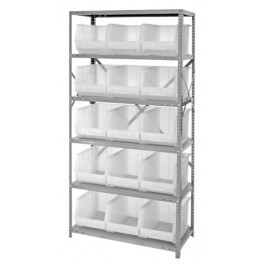 Quantum QSBU-260CL 400 Lbs. Capacity per Shelf Galvanized Steel Heavy Duty Shelving Unit