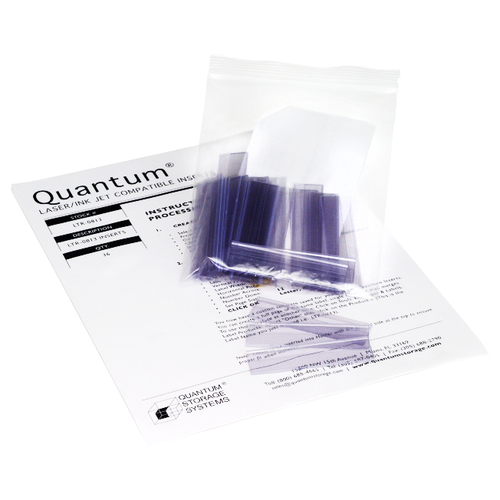 Quantum LTR-0813 Clear with Laser Inserts Label Holders
