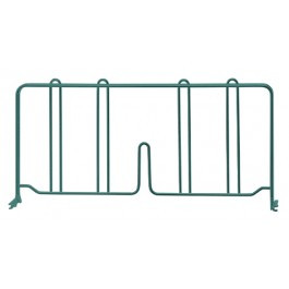 Quantum DIV18P 18" D x 8" H Green Epoxy Wire Shelf Divider