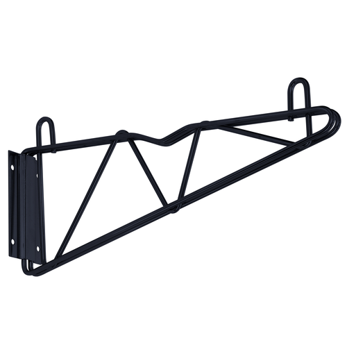 Quantum DWB24BK Two 24" Black Epoxy Antimicrobial Single Wall Mount Cantilever Arm