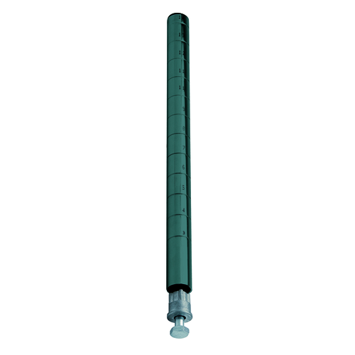 Quantum P74PX 74" H Green Epoxy Antimicrobial Finish Post with Leveling Legs