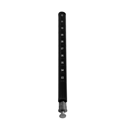 Quantum P74BKX 74" H Black Epoxy Antimicrobial Finish Post with Leveling Legs