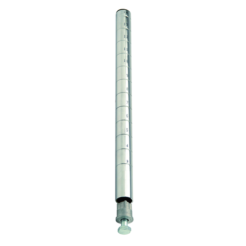 Quantum P86CX 86" H Chrome Plated Finish Post with Leveling Legs