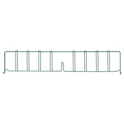Quantum DIV36P 36" D x 8" H Green Epoxy Wire Shelf Divider
