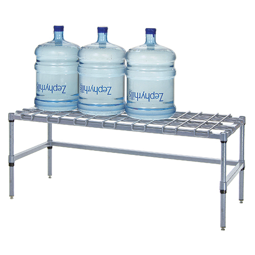 Quantum 244814DGY 1500 Lbs. Gray Epoxy Antimicrobial Wire Modular Dunnage Rack