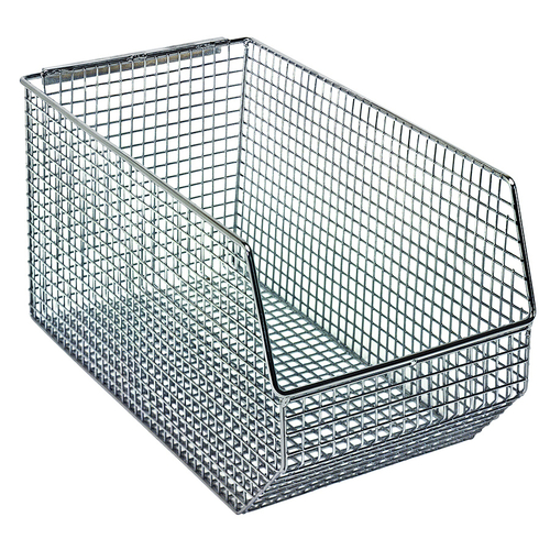 Quantum QMB540C 14.5" W x 8"D x 7" H Rectangular Chrome Finish Mesh Stack and Hang Bin