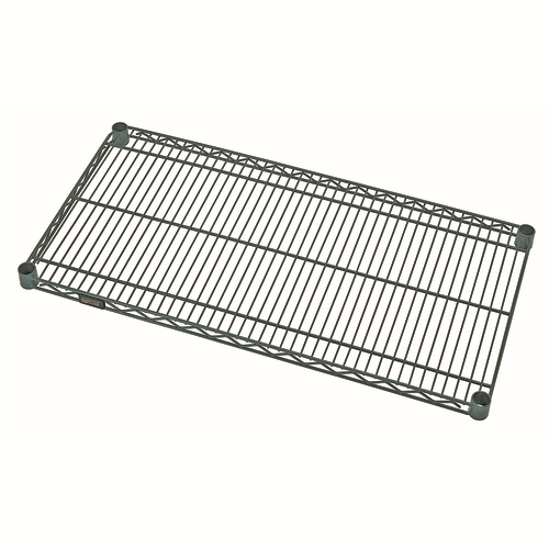 Quantum 1436P 36" W x 14" D Green Epoxy Antimicrobial Wire Shelf