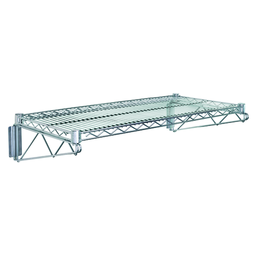 Quantum WDWB1260C 60" W x 12" D Chrome Finish Wall Mount Cantilever Single Shelf