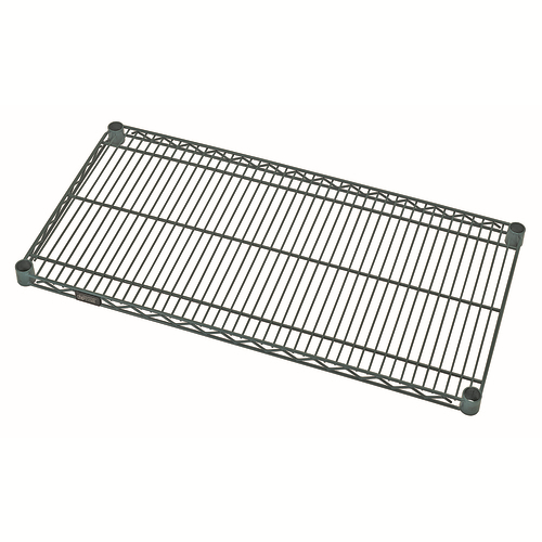 Quantum 1430P 30" W x 14" D Green Epoxy Antimicrobial Wire Shelf