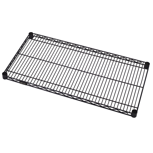Quantum 2436BK 36" W x 24" D Black Epoxy Antimicrobial Wire Shelf