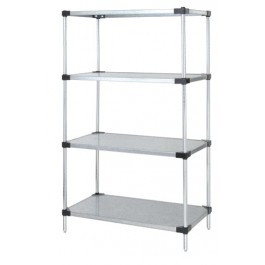 Quantum WR74-1436SG 36" W x 14" D x 74" H Galvanized Steel Solid Shelving Starter Kit