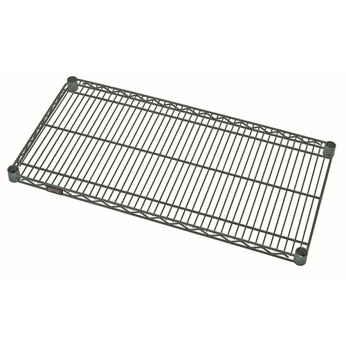 Quantum 1830P 30" W x 18" D Green Epoxy Antimicrobial Wire Shelf
