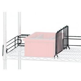 Quantum DIV18BK 18" D x 8" H Black Epoxy Wire Shelf Divider