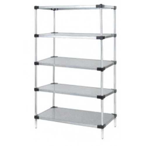 Quantum WR63-2130SG-5 30" W x 21" D x 63" H Galvanized Steel Solid Shelving Starter Kit