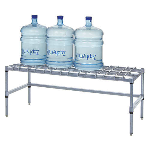 Quantum 183614DGY 1500 Lbs. Gray Epoxy Antimicrobial Wire Modular Dunnage Rack