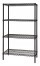 Quantum WR74-1248BK 48" W x 12" D Epoxy Coated Wire Shelving Starter Kit