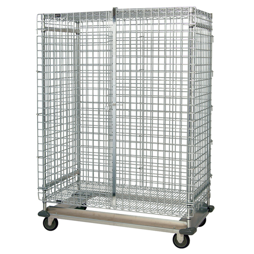 Quantum MD2448-70SEC 70" H x 48" W x 24" D Chrome Finish Mobile with Dolly Base Security Unit