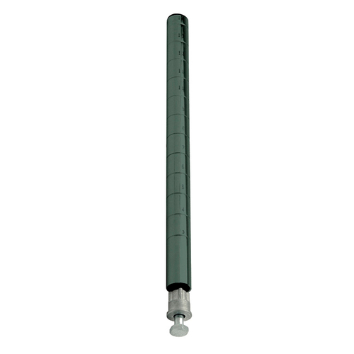 Quantum P96P 96" H Green Epoxy Antimicrobial Finish Post with Leveling Legs