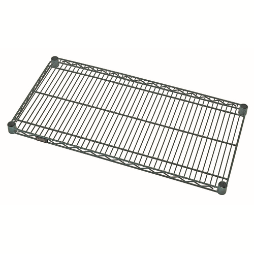 Quantum 2460P 60" W x 24" D Green Epoxy Antimicrobial Wire Shelf