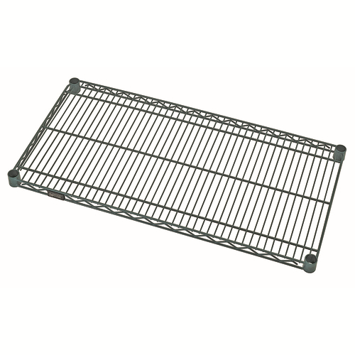 Quantum 1842P 42" W x 18" D Green Epoxy Antimicrobial Wire Shelf