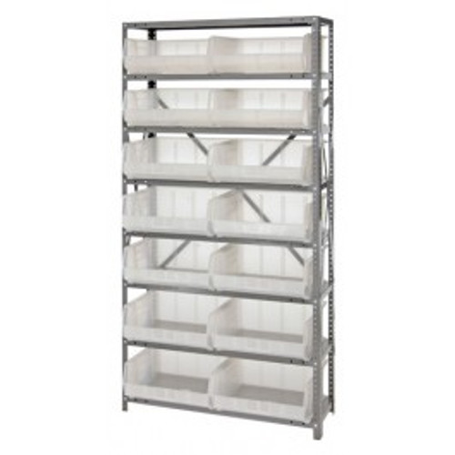 Quantum QSBU-250CL 400 Lbs. Capacity per Shelf Galvanized Steel Heavy Duty Shelving Unit
