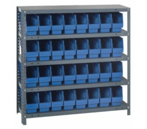 Quantum 1239-201CL 12" D x 36" L x 39" H Galvanized Steel Finish Heavy Duty Shelving Unit