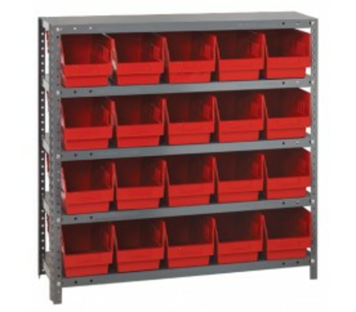 Quantum 1239-202CL 12" D x 36" L x 39" H Galvanized Steel Finish Heavy Duty Shelving Unit